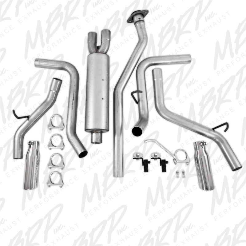 MBRP Catback MBRP 2003-2007 Chev/GMC 1500 Classic 4.8/5.3L EC/CC-SB Cat Back Dual Split Side