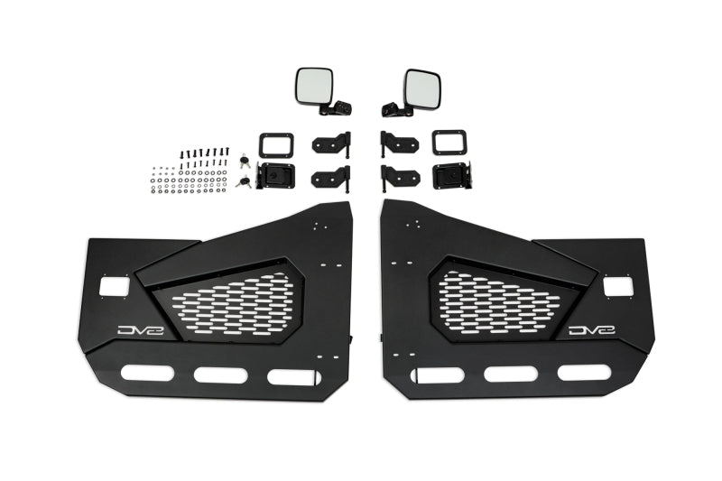 DV8 Offroad Doors DV8 Offroad 18-22 Jeep Wrangler JL/JT Spec Series Half Doors - Front Set