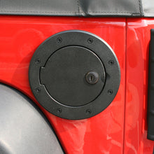 Load image into Gallery viewer, Rugged Ridge Fuel Caps Rugged Ridge Locking Gas Cap Door Black Alum 07-18 Jeep Wrangler JK