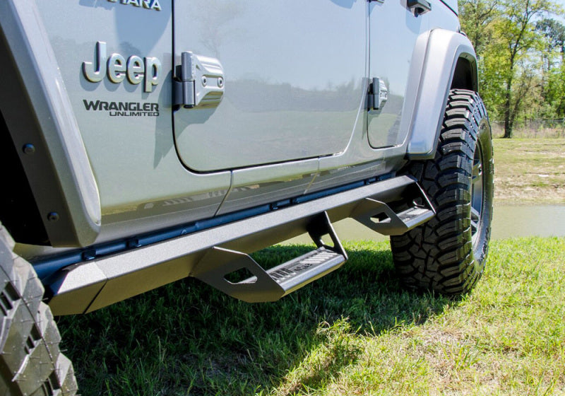 N-Fab Nerf Bars N-Fab Predator Pro Step System 2018 Jeep Wrangler JL 4 Door SUV - Tex. Black