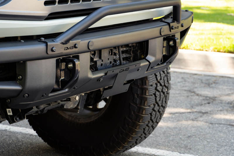 DV8 Offroad License Plate Relocation DV8 Offroad 21-22 Ford Bronco Factory Front Bumper Licence Relocation Bracket - Front