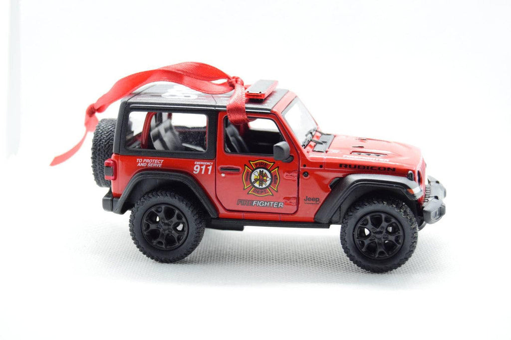 Offroad Trading Company Fire Department Jeep Wrangler JL No Tree Ornament