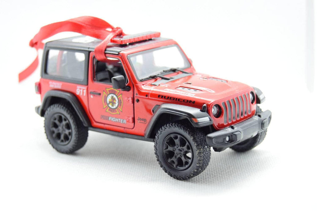 Offroad Trading Company Fire Department Jeep Wrangler JL No Tree Ornament