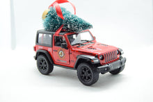 Load image into Gallery viewer, Offroad Trading Company Fire Department Jeep Wrangler JL with Tree Ornament