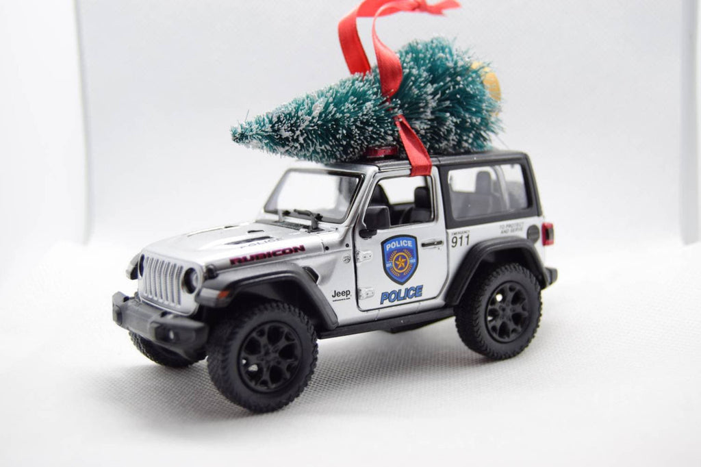Offroad Trading Company Police Jeep Wrangler JL with Tree Ornament