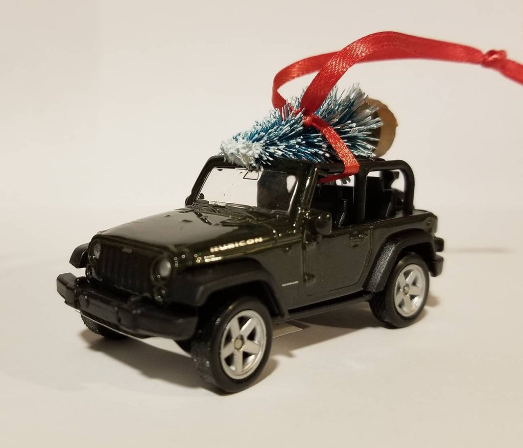 Offroad Trading Company Jeep Wrangler JK Green Ornament with Tree