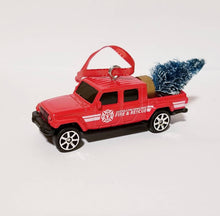 Load image into Gallery viewer, Offroad Trading Company Jeep Gladiator Fire Rescue Ornament with Tree