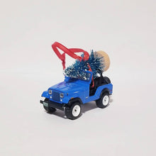 Load image into Gallery viewer, Offroad Trading Company Blue Jeep CJ5 Ornament with Tree