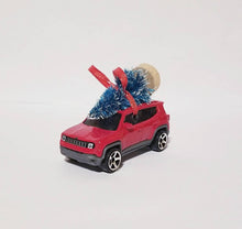 Load image into Gallery viewer, Offroad Trading Company Red Jeep Renegade Ornament with Tree