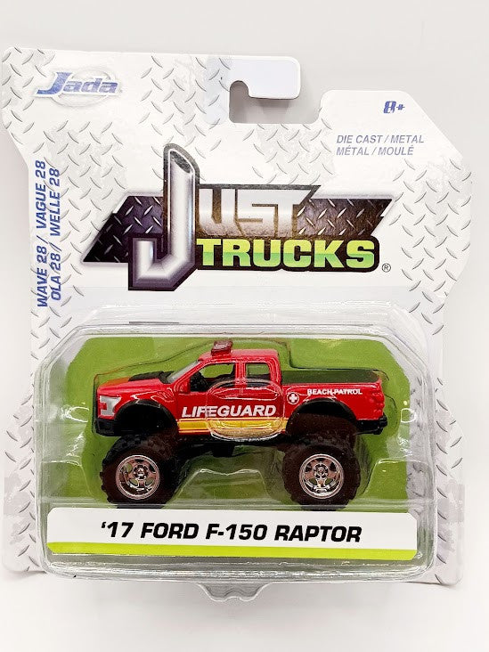 Jada Toys Jada Just Trucks '17 Ford F-150 Raptor Red Pickup Truck 1:64 Lifeguard Patrol
