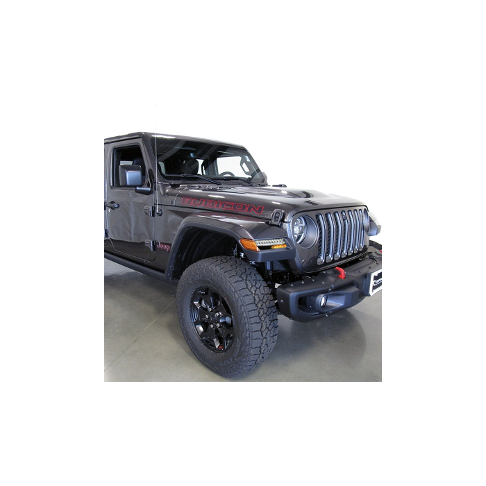Quake LED Turn Signal Light Jeep Smoked LED Fender Light w/ Sequential Turn Signals and Side Marker Light - QTE1023