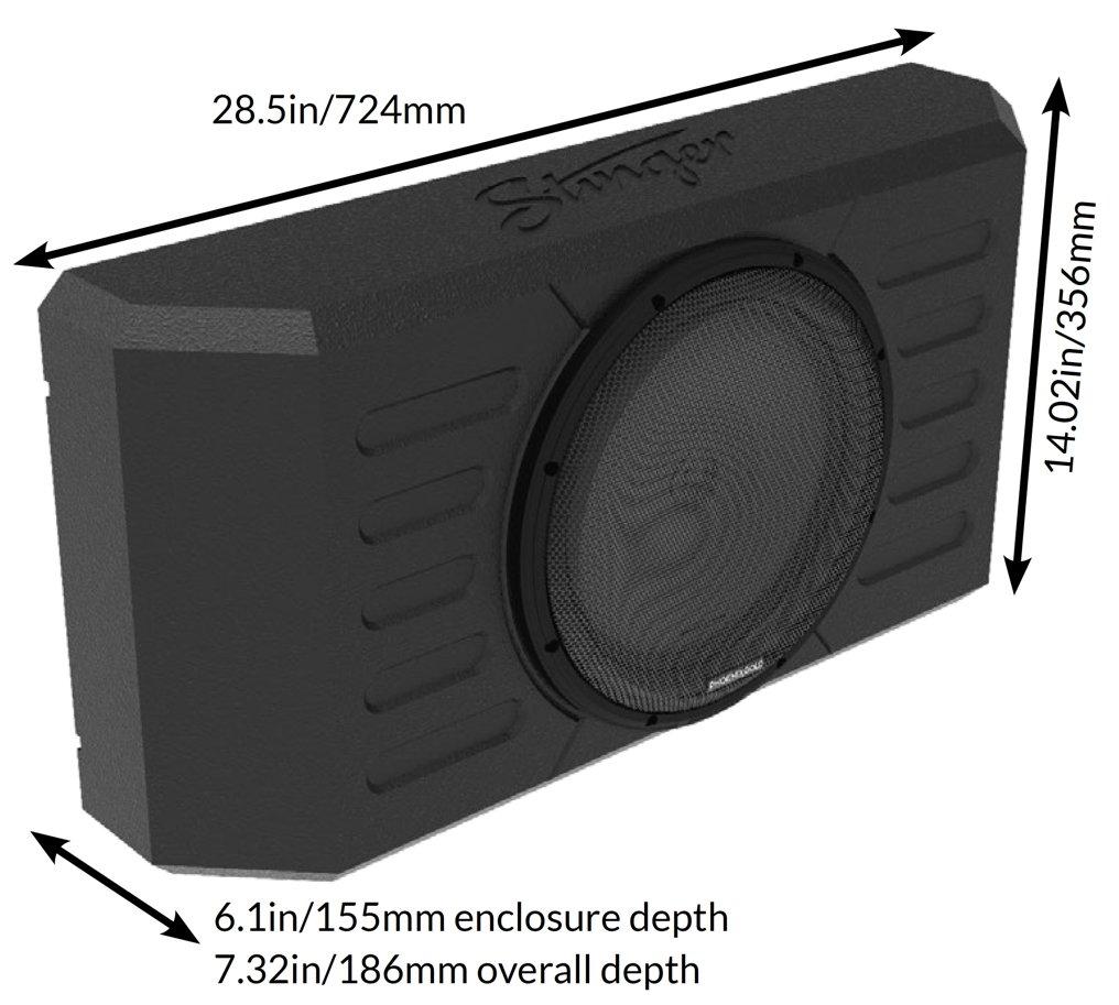 Stinger Off-Road Audio 12" Swing Gate-Mounted 800 Watt Loaded Subwoofer Enclosure for Jeep Wrangler JK/JKU and JL/JLU