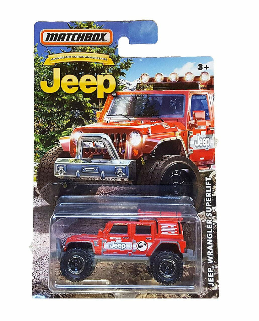 Matchbox MATCHBOX LIMITED EDITION JEEP JKU ANNIVERSARY RED JEEP WRANGLER SUPERLIFT DIE-CAST