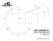 Load image into Gallery viewer, Tuff Stuff Overland Awning Tuff Stuff 270º Degree XL Awning (Driver)