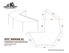 Load image into Gallery viewer, Tuff Stuff Overland Awning Passenger Tuff Stuff 270º Degree XL Awning (Passenger)