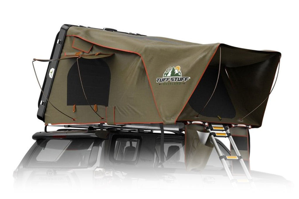 Tuff Stuff Overland Roof Top Tent Tuff Stuff ALPHA® Hard Top Side Open Tent, Black, 3+ Person