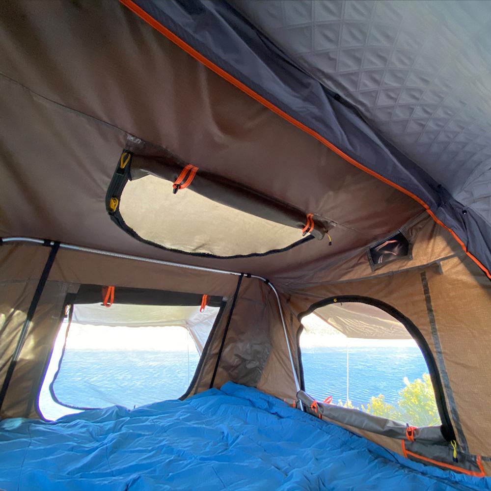 Tuff Stuff Overland Roof Top Tent Tuff Stuff ALPHA II® Hard Top Side Open Tent, Black, 2 Person