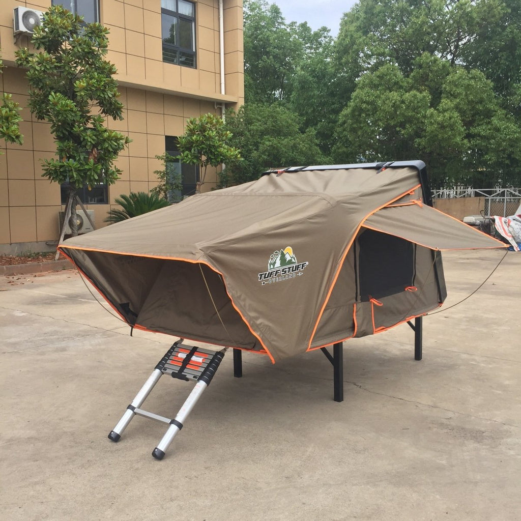 Tuff Stuff Overland Roof Top Tent Tuff Stuff ALPHA II® Hard Top Side Open Tent, Black, 2 Person