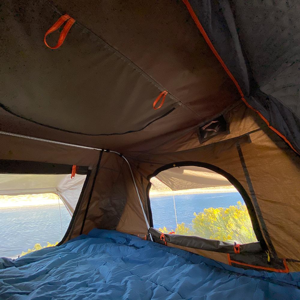 Tuff Stuff Overland Roof Top Tent Tuff Stuff ALPHA II® Hard Top Side Open Tent, Black, 2 Person