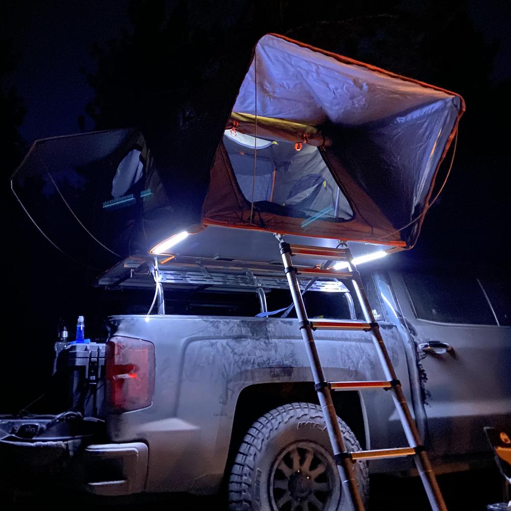 Tuff Stuff Overland Roof Top Tent Tuff Stuff ALPHA II® Hard Top Side Open Tent, Black, 2 Person