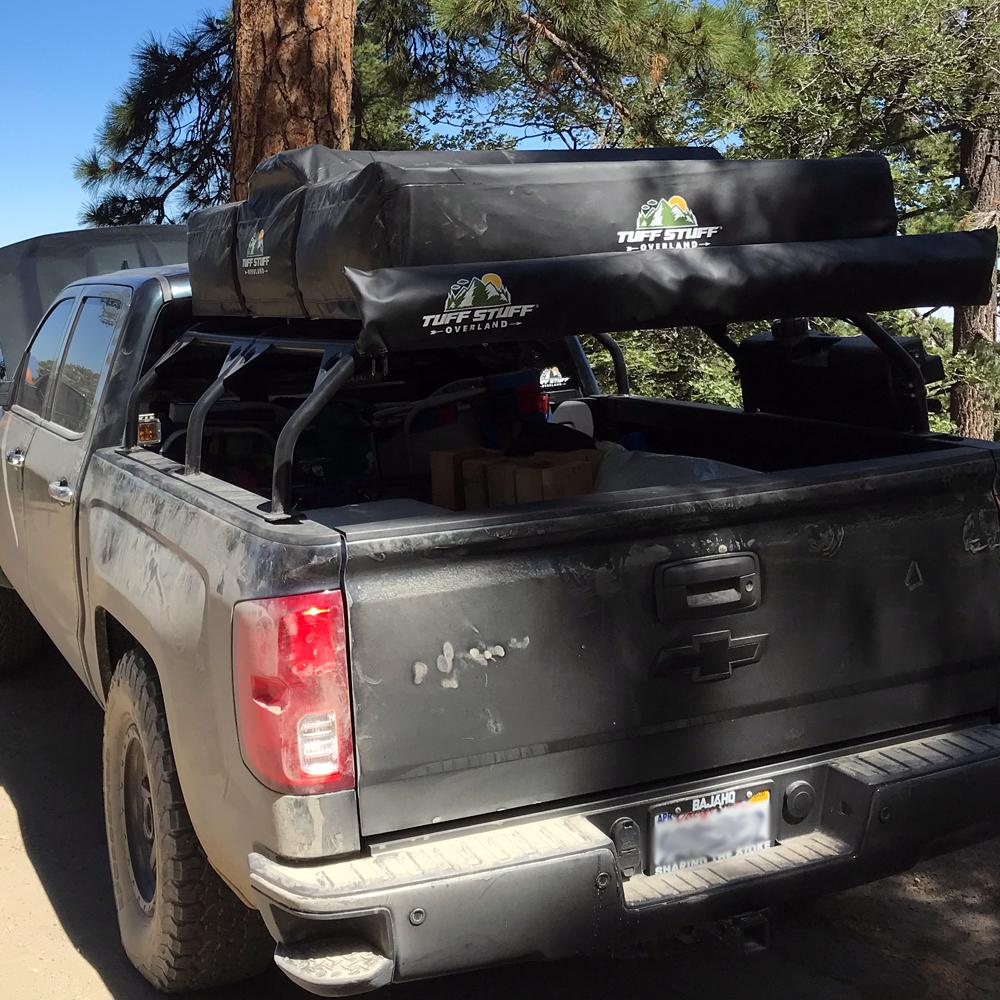 Tuff Stuff Overland Tent Truck Bed Rack Tuff Stuff® Roof Top Tent Truck Bed Rack, Adjustable, Powder Coated 51"