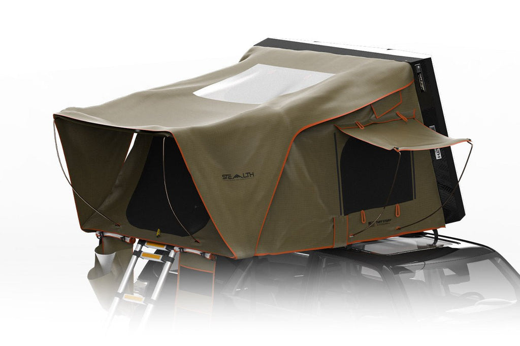 Tuff Stuff Overland Roof Top Tent Tuff Stuff® Stealth™ Aluminum Side Open Tent, 3+ Person