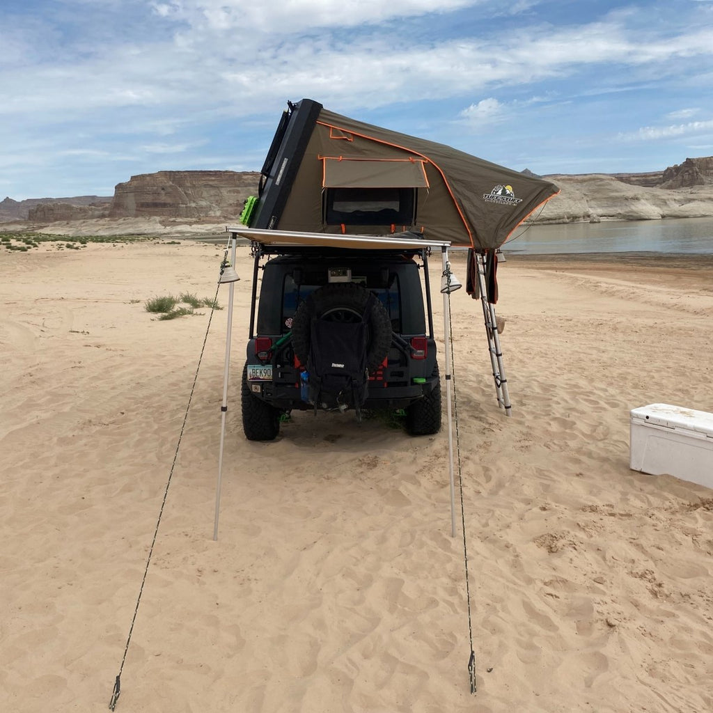 Tuff Stuff Overland Roof Top Tent Tuff Stuff® Stealth™ Aluminum Side Open Tent, 3+ Person