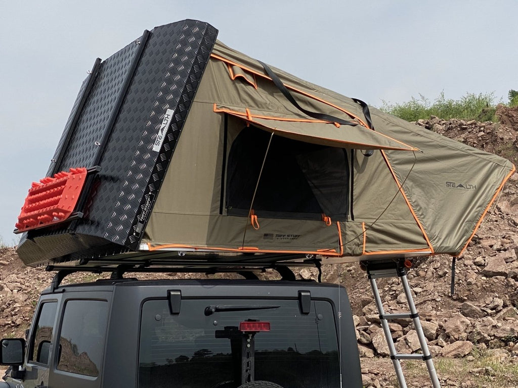 Tuff Stuff Overland Roof Top Tent Tuff Stuff® Stealth™ Aluminum Side Open Tent, 3+ Person